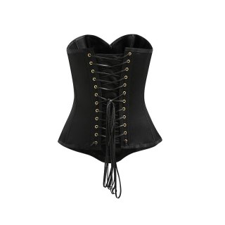 Czarny Gorset Zasłaniający Piersi Upko Black Overbust Corset L UPKO UPKO
