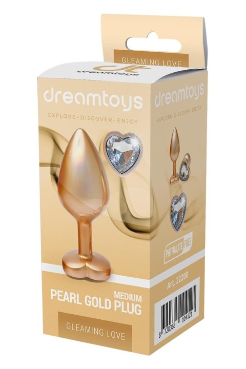 Korek Analny Gleaming Love Pearl Gold Plug Medium Dreamtoys Dreamtoys