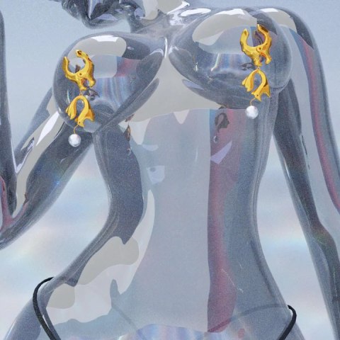 Klamerki Na Sutki "Moist Eyes" Pearl Nipple Clamps UPKO