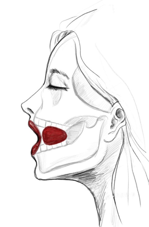 Niewidzialny Knebel Rozwieracz Upko Invisible Mouth Gag Black Straps UPKO UPKO