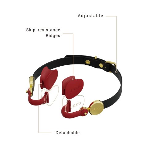 Niewidzialny Knebel Rozwieracz Upko Invisible Mouth Gag Black Straps UPKO UPKO