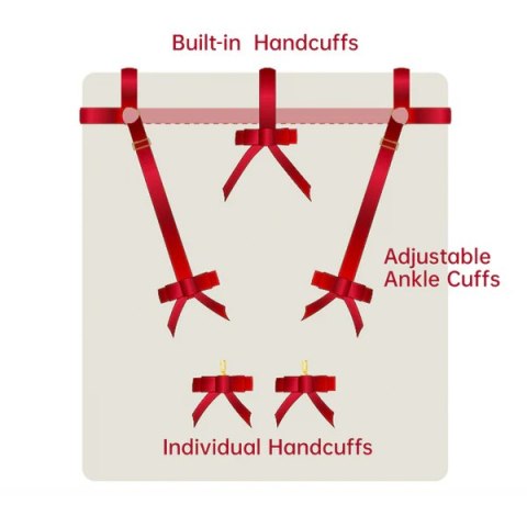 Pasy Do Łózka Bowknot Bed Restraint Straps UPKO UPKO