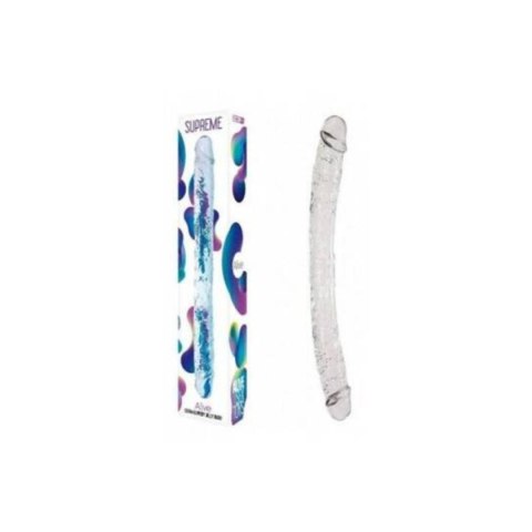 Dildo podwójne przeźroczyste 38.5cm Supreme Jelly Dildo Alive