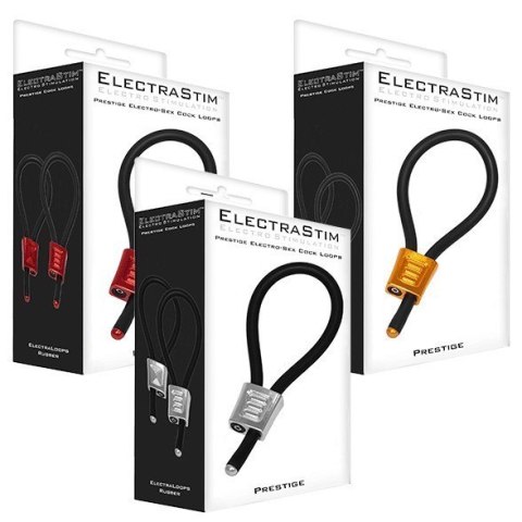 Prestige Electraloops 2 X Regulowany Cockring (Srebrny) ElectraStim ElectraStim
