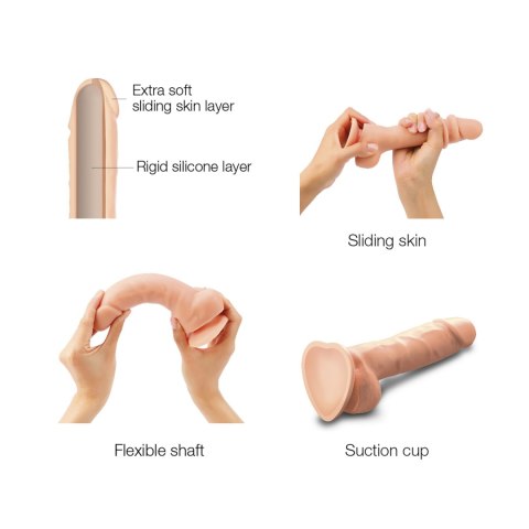 Dildo realistyczne z przyssawką cieliste cyberskóra STRAP-ON-ME