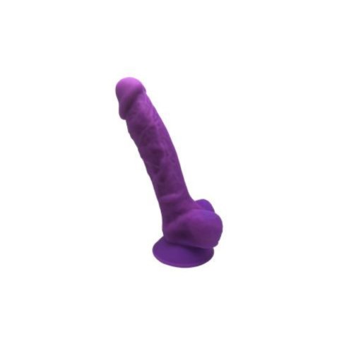 Dildo silikonowe z przyssawką fioletowe 18cm Silexd