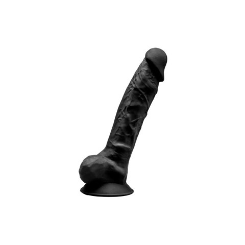 Dildo silikonowe z przyssawką czarne 20cm Silexd