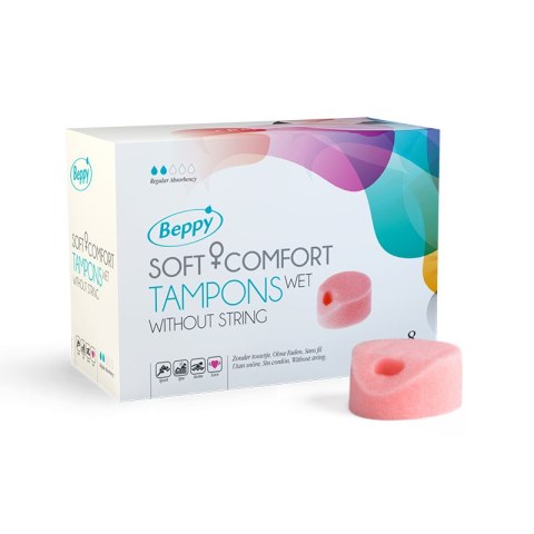 Tampony Bez Sznurka Nawilżane Soft Comfort Tampons Wet 8szt. Beppy