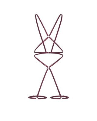 Batty Burgundy Body Harness Promees Promees