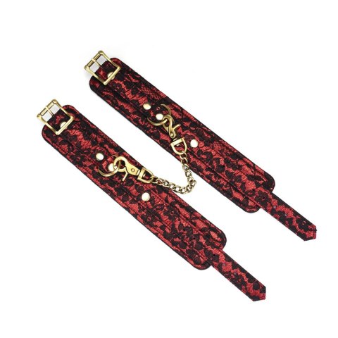 Kajdanki Victorian Garden Lace And Velvet Ankle Cuffs Liebe Seele Liebe Seele