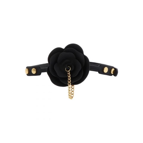 Knebel kwiatowy czarny Donna Rose Ball Gag With Plug Taboom