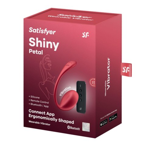 Jajeczko Wibrujące-Shiny Petal red Connect App-Satisfyer