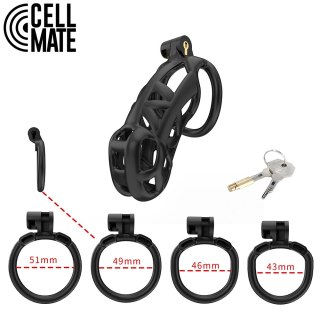Pas cnoty Guardian Chastity Cage Black Size 4 CELLMATE CELLMATE
