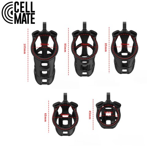 Pas cnoty Guardian Chastity Cage Black Size 4 CELLMATE CELLMATE
