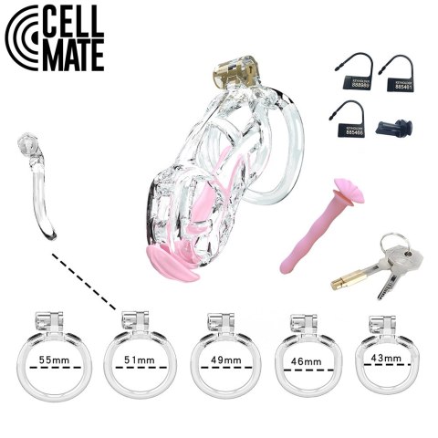 Pas cnoty Guardian Chastity Cage Clear Size 3 CELLMATE CELLMATE