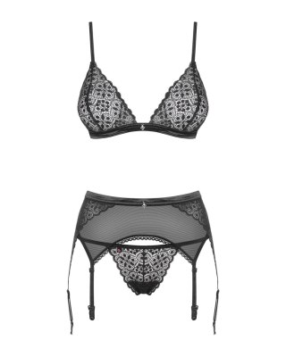 Shibu komplet 3-częściowy czarny S/M Obsessive Obsessive