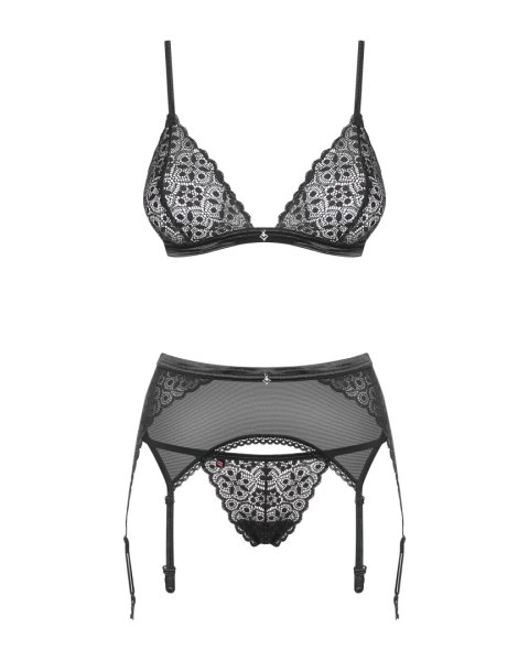 Shibu komplet 3-częściowy czarny S/M Obsessive Obsessive