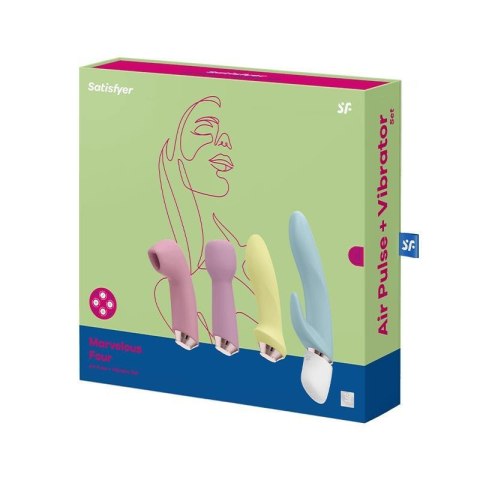 Wibrator 4w1 Marvelous Four Air pulse + Vibrator set Satisfyer Satisfyer