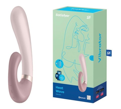 Wibrator do punktu G Heat Wave Connect App Mauve-Satisfyer