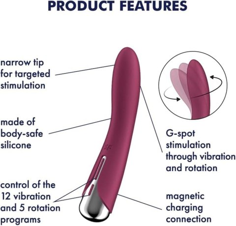 Wibrator do punktu G Spinning Vibe 1 Red-Satisfyer