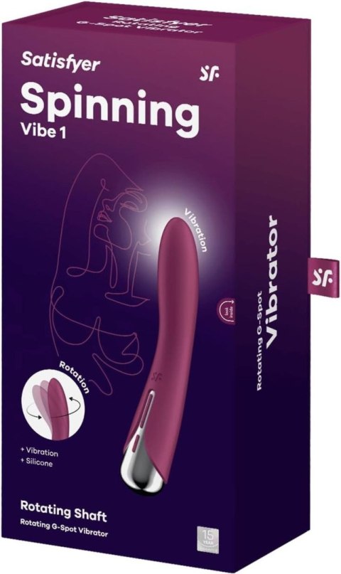 Wibrator do punktu G Spinning Vibe 1 Red-Satisfyer