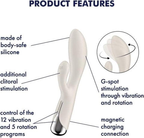 Wibrator króliczek Spinning Rabbit 1 Beige-Satisfyer