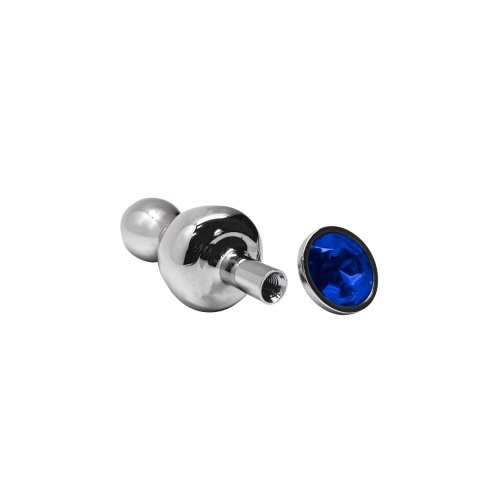 Korek analny Lollypop Double Ball Metal Plug M Blue Wooomy Wooomy
