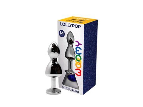 Korek analny Lollypop Double Ball Metal Plug M Blue Wooomy Wooomy