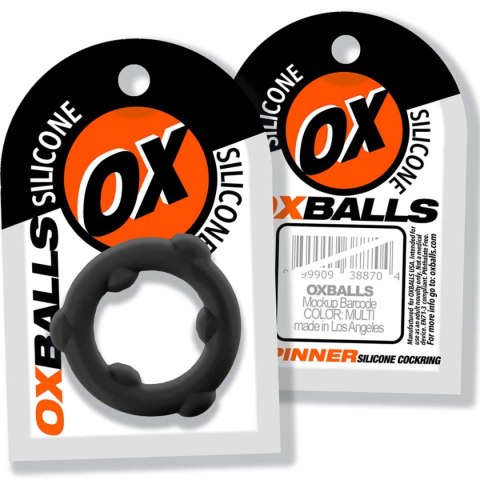 Pierścień erekcyjny [SIL] SPINNER Cockring Black Oxballs Oxballs