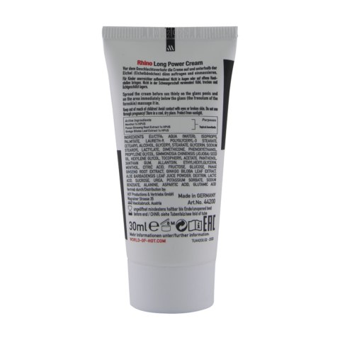 Krem opóźniający Rhino Long Power Cream 30ml Hot HOT