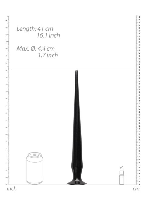 Korek analny czarny 42cm Ass Spike Dildo
