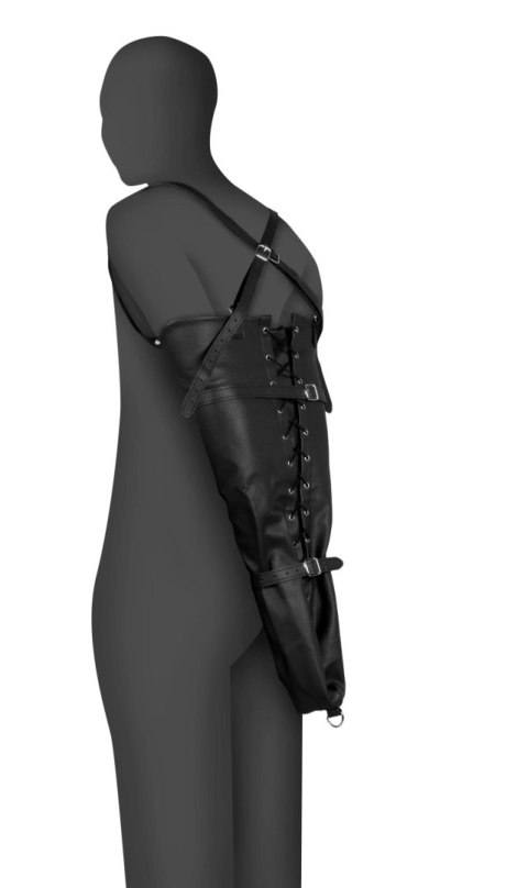 Rękaw do zniewolenia czarny OUCH Lace-up Full Sleeve Arm Restraint SHOTS