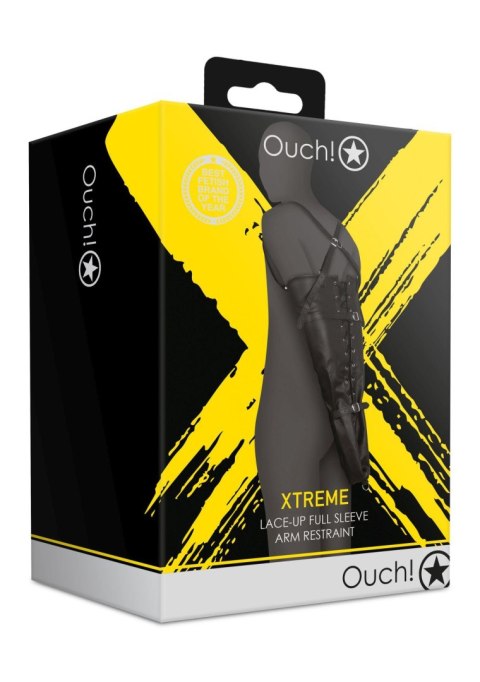 Rękaw do zniewolenia czarny OUCH Lace-up Full Sleeve Arm Restraint SHOTS