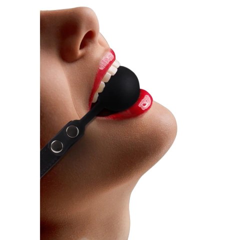 Knebel do ust czarny Silicone Ball Gag