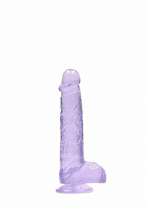 Dildo żelowe z przyssawką 15cm fioletowe Crystal Clear Dildo REALROCK SHOTS