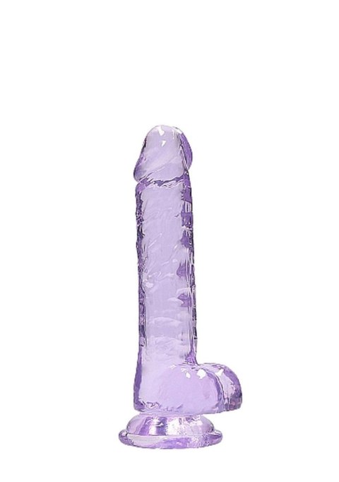 Realistyczne Dildo Z Jądrami 18 Cm Fioletowe