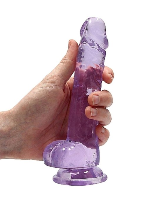 Realistyczne Dildo Z Jądrami 18 Cm Fioletowe