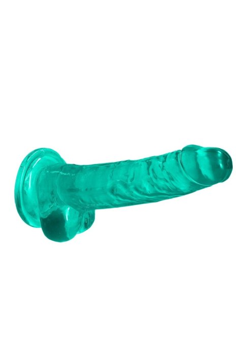 Dildo żelowe z przyssawką 19cm zielone Crystal Clear Dildo REALROCK SHOTS
