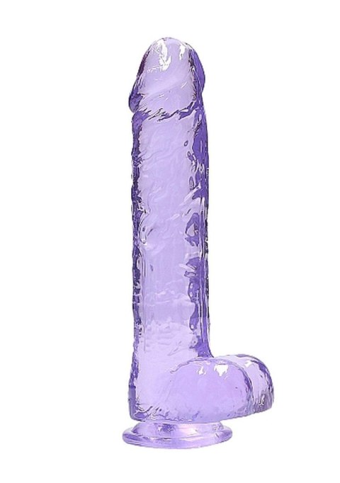 Realistyczne Dildo Z Jądrami 23 Cm Fioletowe