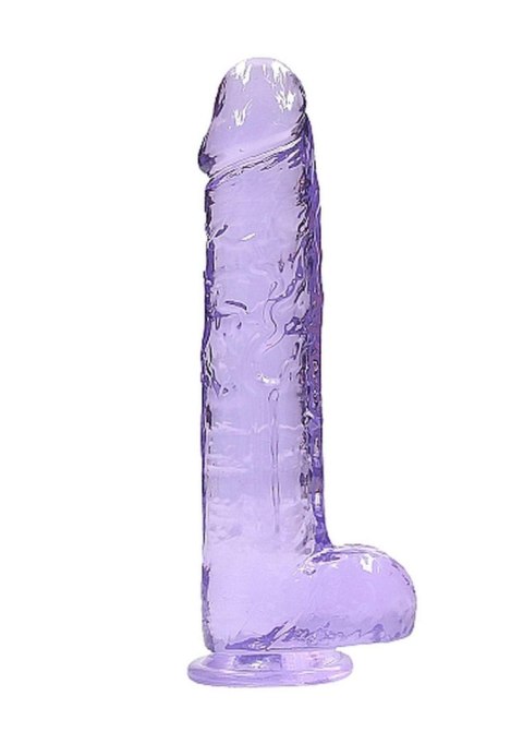 Realistyczne Dildo Z Jądrami 23 Cm Fioletowe