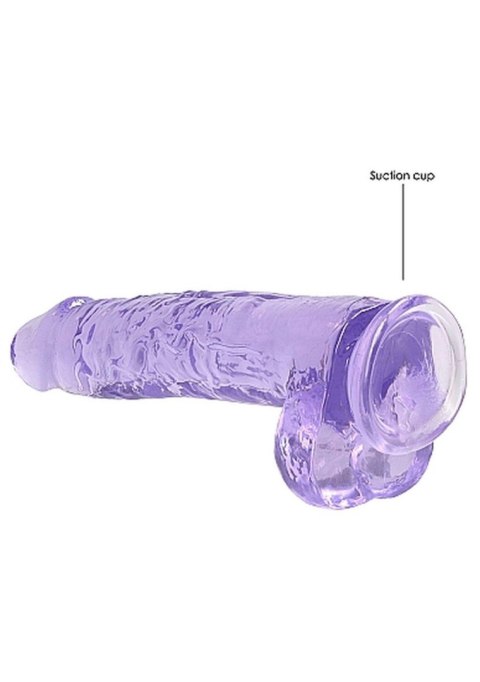 Realistyczne Dildo Z Jądrami 23 Cm Fioletowe