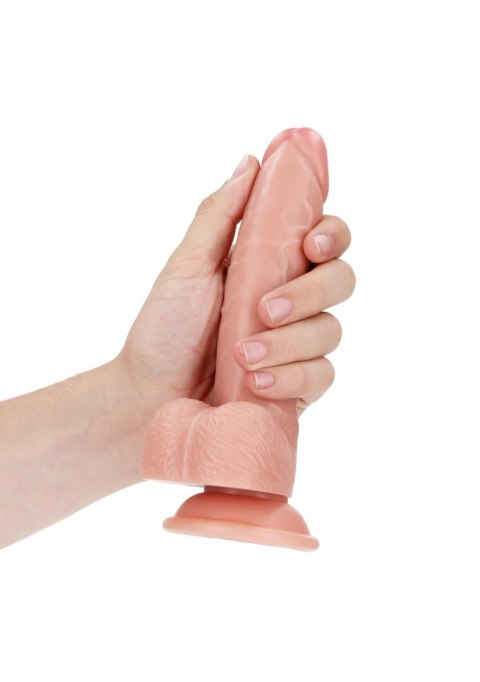 Dildo realistyczne zakrzywione cieliste 18cm REALROCK