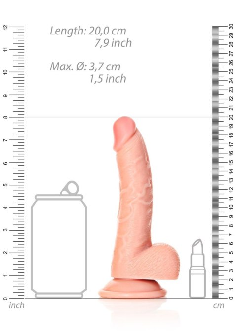 Dildo realistyczne zakrzywione cieliste 18cm REALROCK