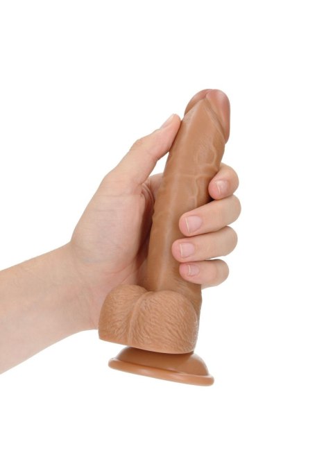 Dildo realistyczne zakrzywione opalone 18cm REALROCK