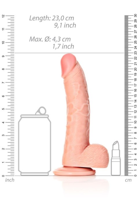 Dildo realistyczne zakrzywione cieliste 20.5cm REALROCK