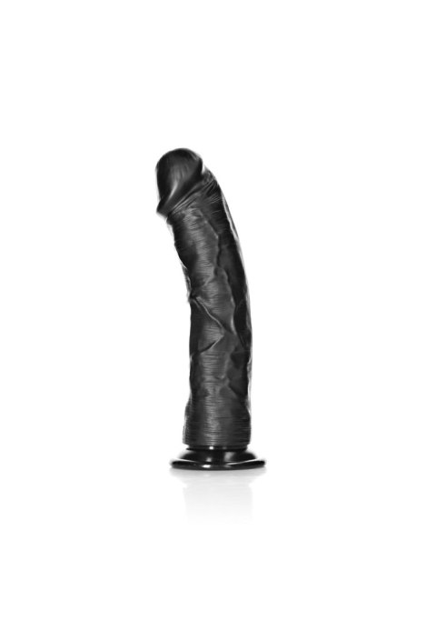 Dildo realistyczne z przyssawką zakrzywione czarne 23cm REALROCK SHOTS