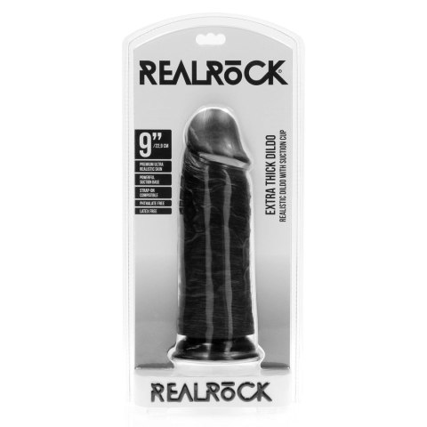 Dildo ekstra grube czarne 22.9cm REALROCK
