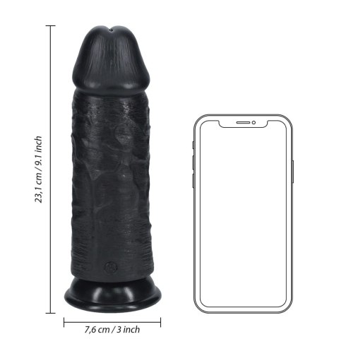 Dildo ekstra grube czarne 22.9cm REALROCK