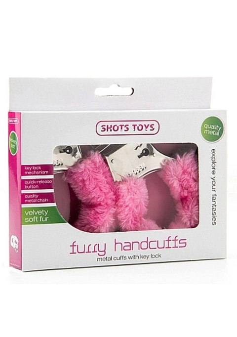 Różowe Kajdanki Futrzane Furry Handcuffs - Furry Handcuffs