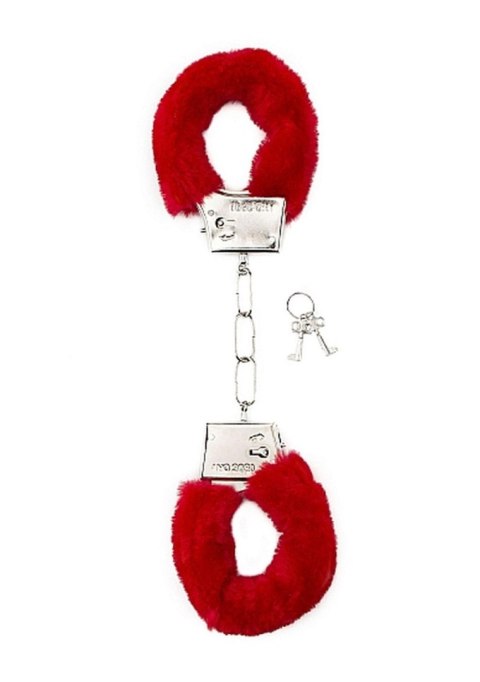 Czerwone Kajdanki Futrzane Furry Handcuffs - Furry Handcuffs